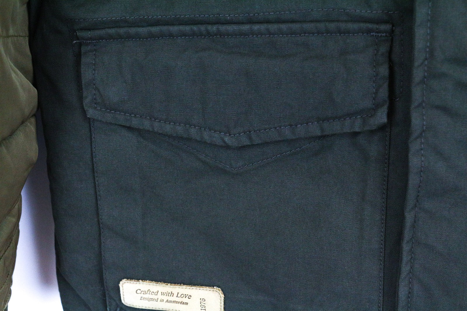 SCOTCH &amp; SODA Ams Couture vyriška striukė M, žalia, medvilninė, užtrauktuku, su keliomis kišenėmis 