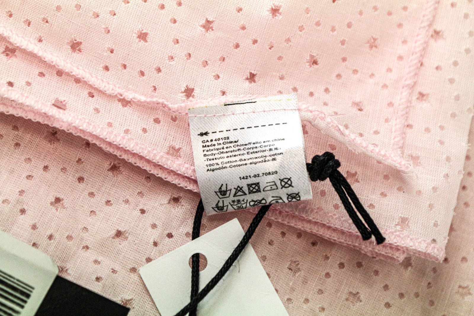 MAISON SCOTCH moteriškas šalikas su žvaigždėmis ir iškirpte, vieno dydžio, rožinis, klasikinis 