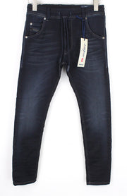 DIESEL Krooley-NE 0686F Men Jeans W26 Sweat Jogg Boys Slim Dark Blue Stretch