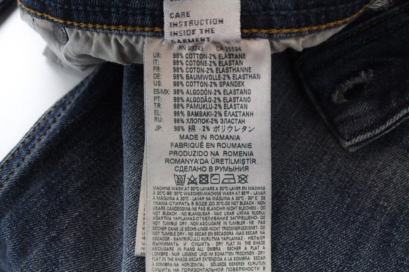 DIESEL Sleenker 069DG vyriški džinsai W27/L32 berniukams, aptempti, mėlyni, tamprūs medvilniniai džinsai 