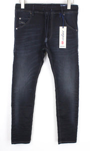 DIESEL Krooley-NE 0686F vyriški džinsai W26 berniukams, sportinės kelnės Jogg Slim mėlynos medvilnės tamprės 