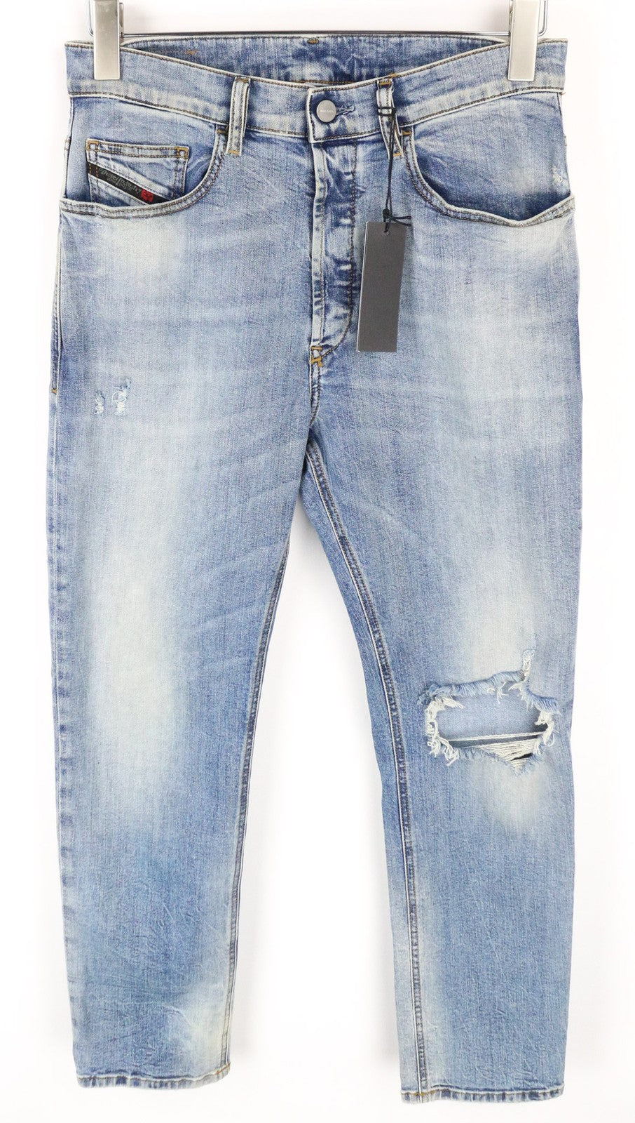 DIESEL D-Eetar 087AV Men Jeans W28/L32 Carrot Tapered Blue Cotton Stretch
