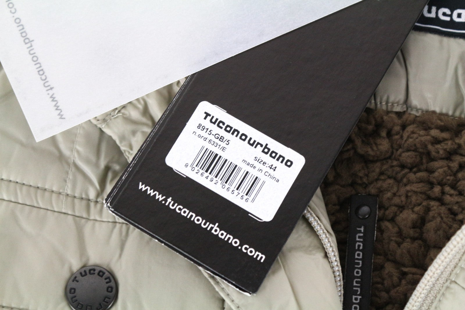 TUCANO URBANO Trudy Women Jacket L Beige Thermal Padded Windbreaker Moto