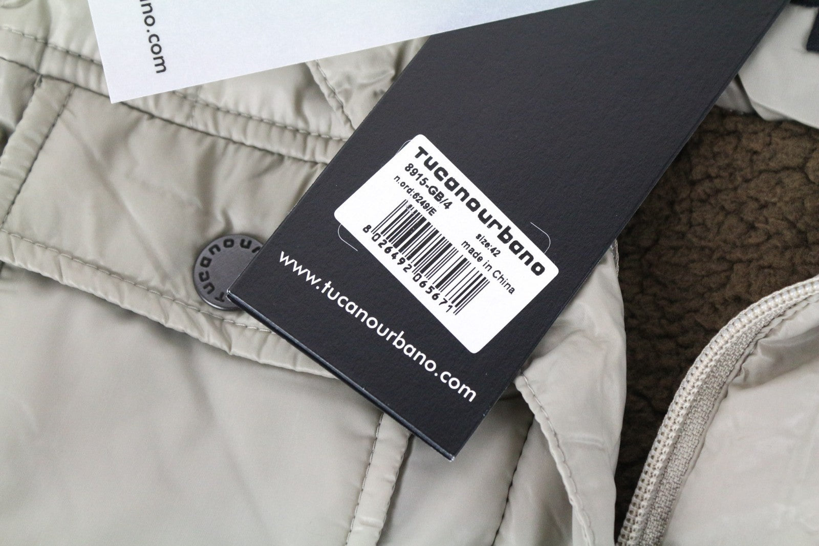 TUCANO URBANO Trudy Women Jacket M Beige Thermal Padding Windbreaker Moto