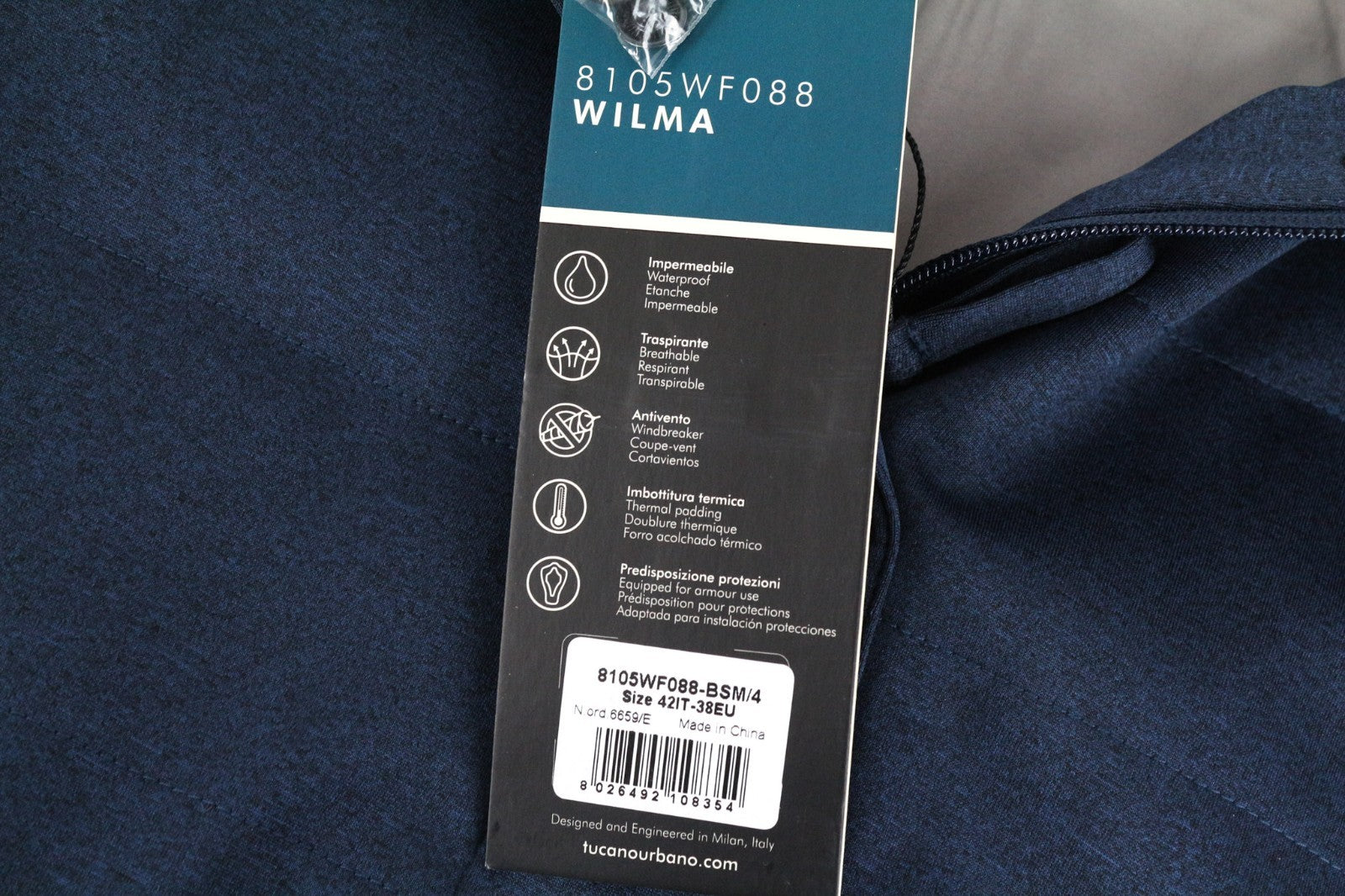 TUCANO URBANO Wilma Women Jacket M Blue Waterproof Breathable Thermal Padded