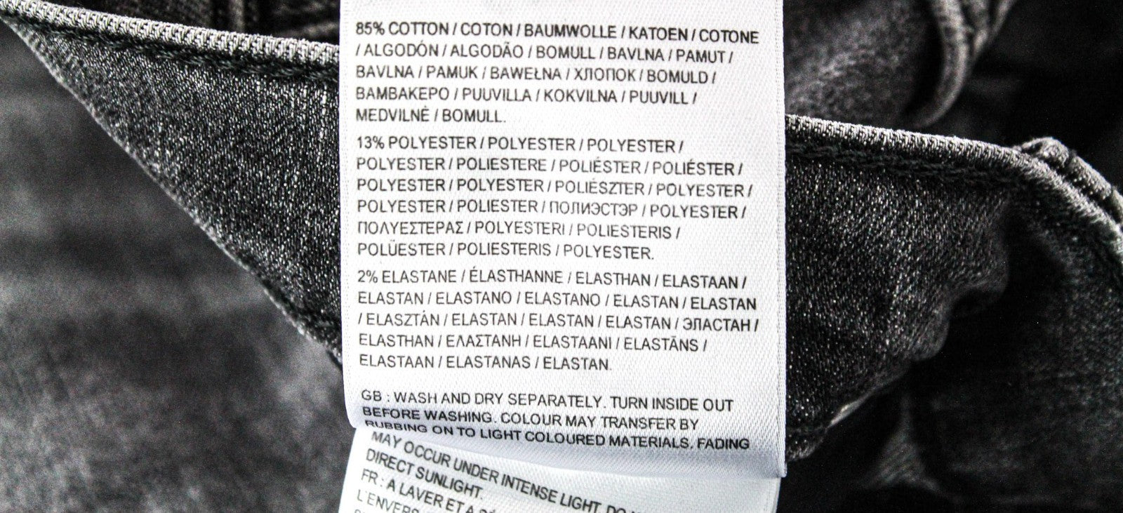 LEE Rider Men Jeans W38/L32 Slim Fit Grey Cotton Stretch Fade Wash 5-Pocket