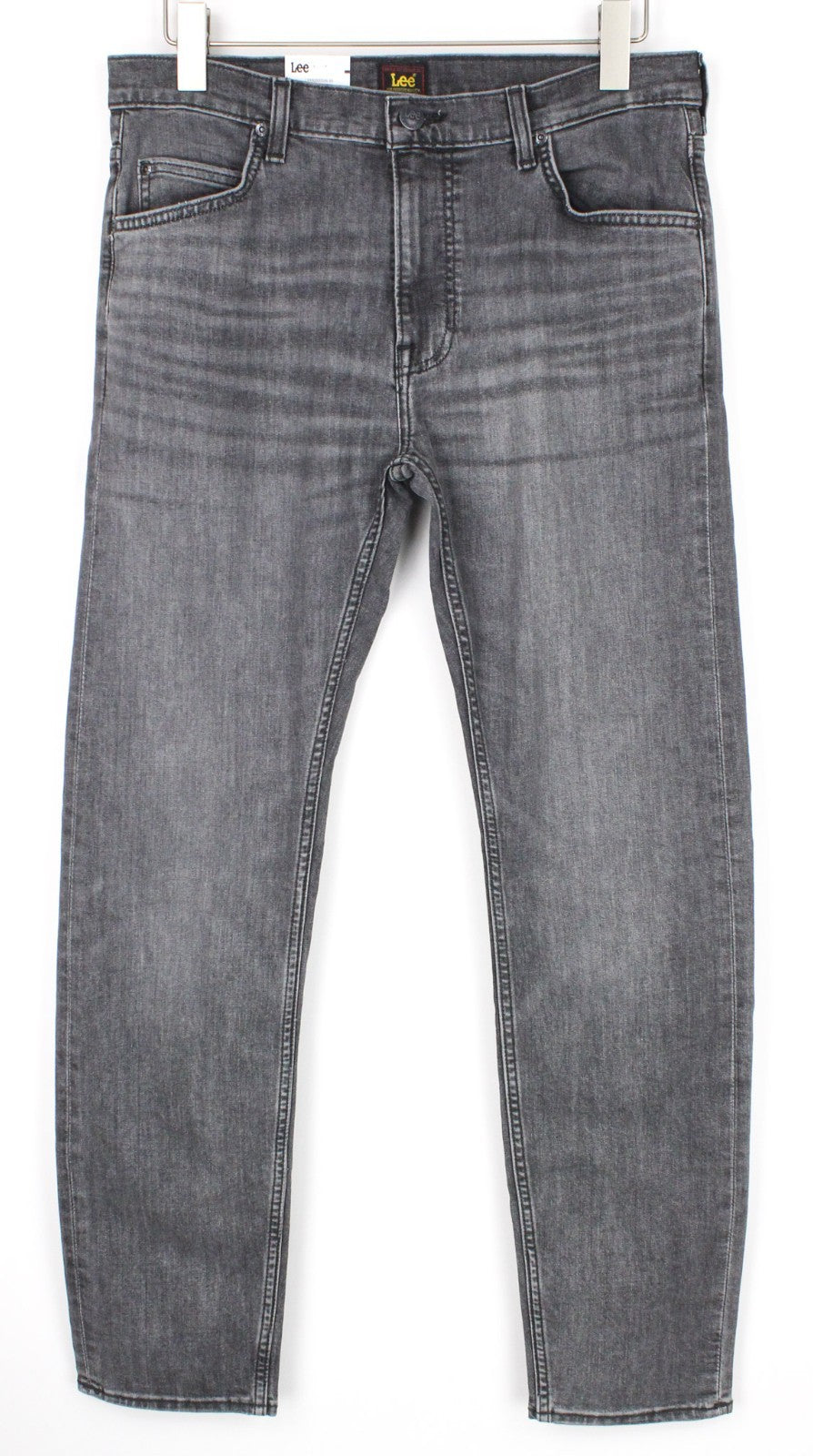 LEE Rider Men Jeans W30/L32 Slim Fit Grey Cotton Stretch Washed Denim 5-Pocket