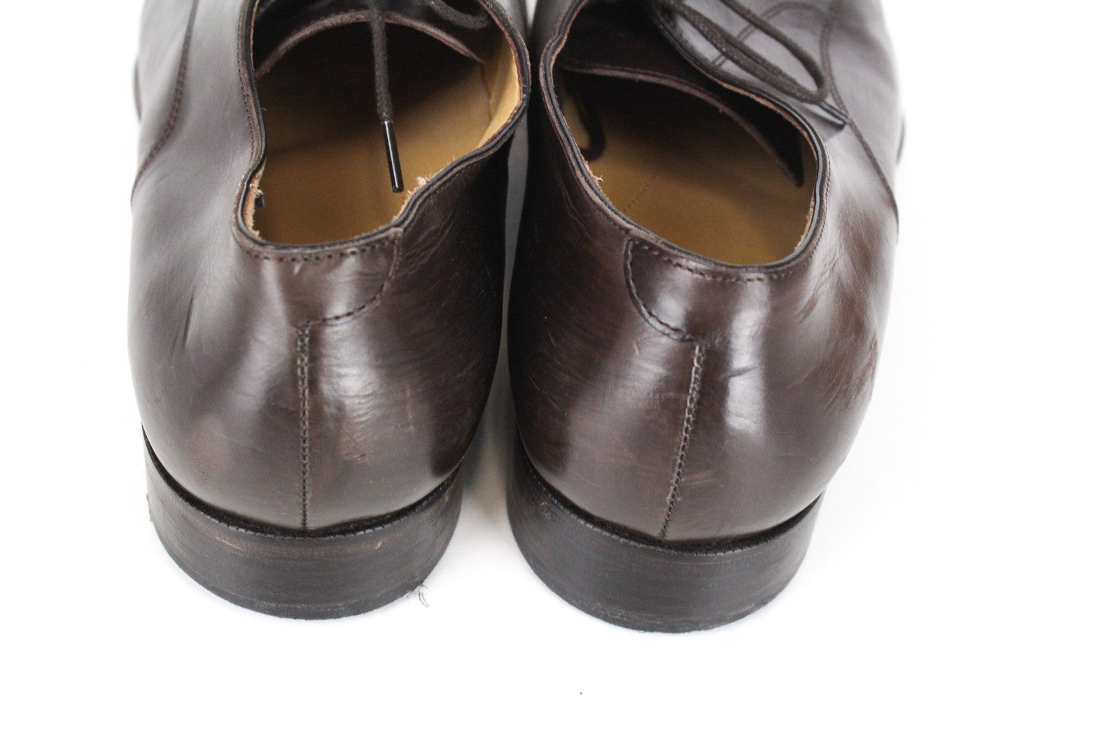 SUITSUPPLY Men Formal Shoes EU43.5 Dark Brown Leather Laced Low-Top Classic
