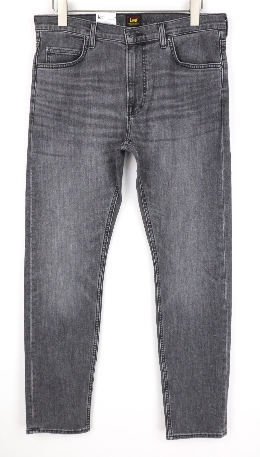 LEE Rider Men Jeans W33/L32 Slim Fit Wash 5-Pocket Grey Cotton Stretch
