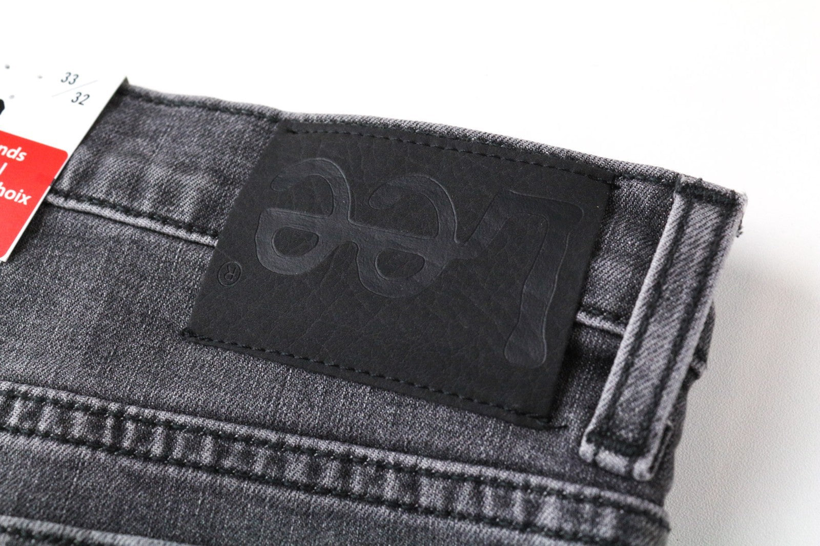LEE Rider Men Jeans W33/L32 Slim Fit Wash 5-Pocket Grey Cotton Stretch