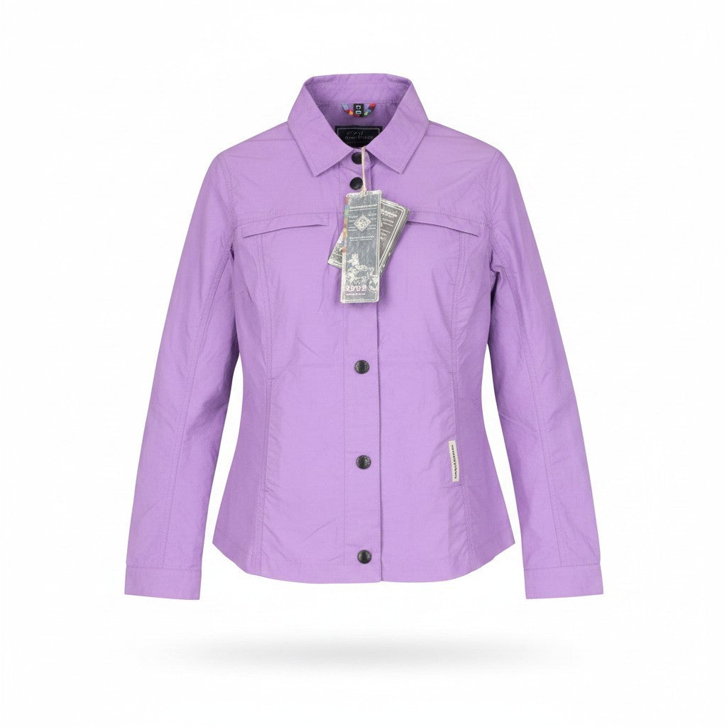 TUCANO URBANO Demetra Women Jacket L Purple Cotton Blend Windproof Long Sleeve