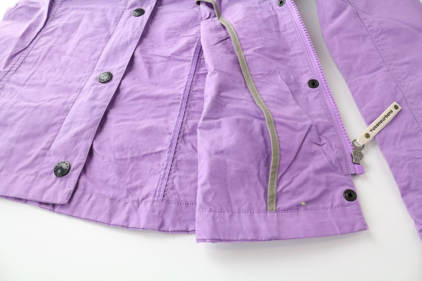 TUCANO URBANO Demetra Women Jacket L Purple Cotton Blend Windproof Long Sleeve