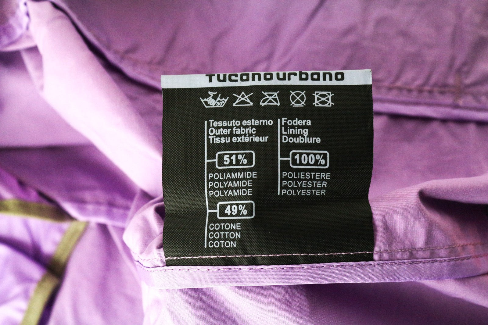 TUCANO URBANO Demetra Women Jacket L Purple Cotton Blend Windproof Long Sleeve