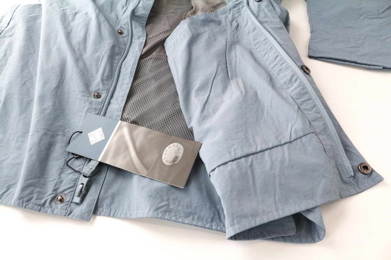 TUCANO URBANO Albertina Women Jacket L Grey Blue Cotton Windbreaker Moto