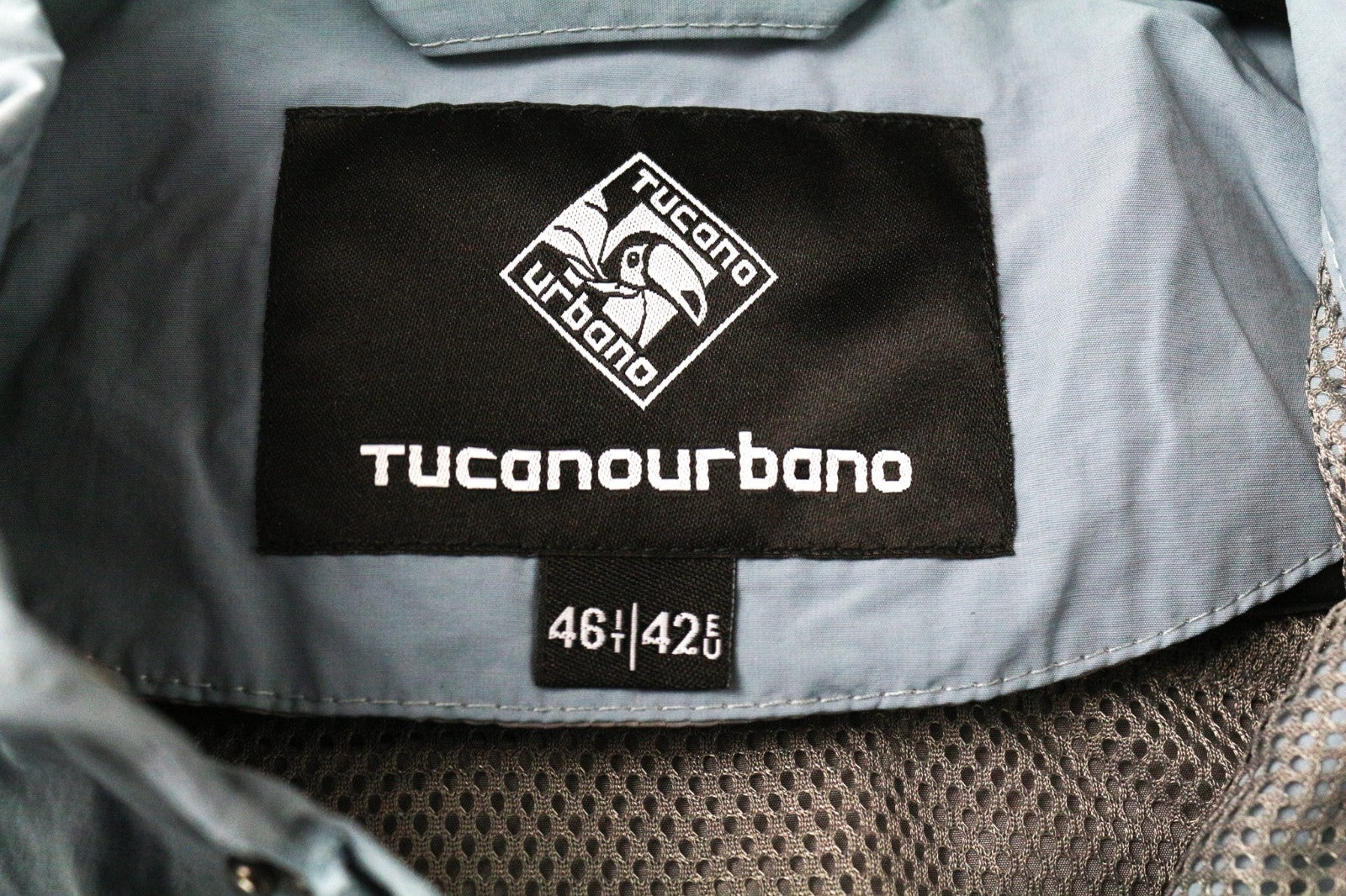 TUCANO URBANO Albertina Women Jacket L Grey Blue Cotton Windbreaker Moto