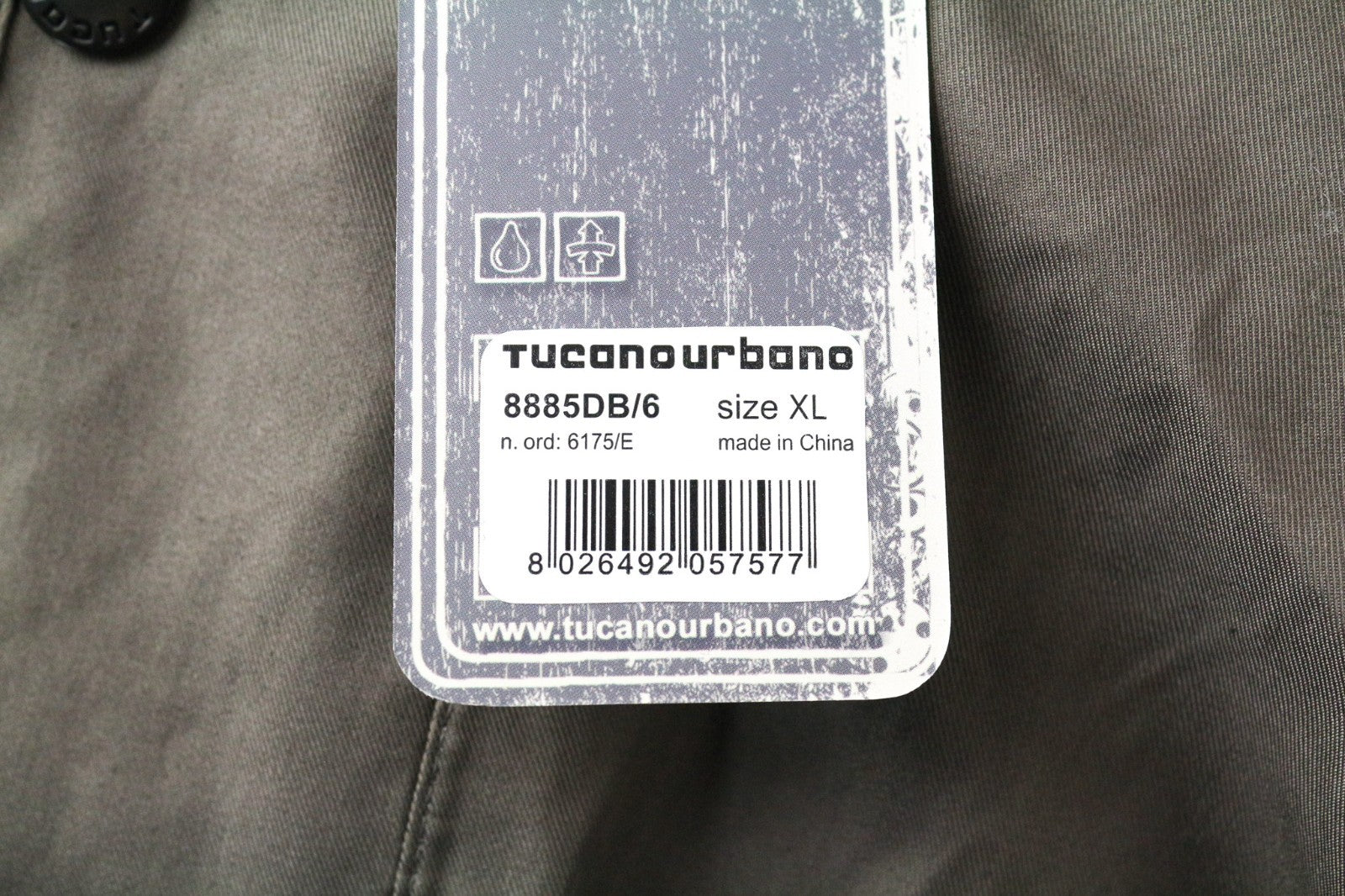 TUCANO URBANO Angus Men Jacket XL Brown Cotton Blend Waterproof Armour Pocket
