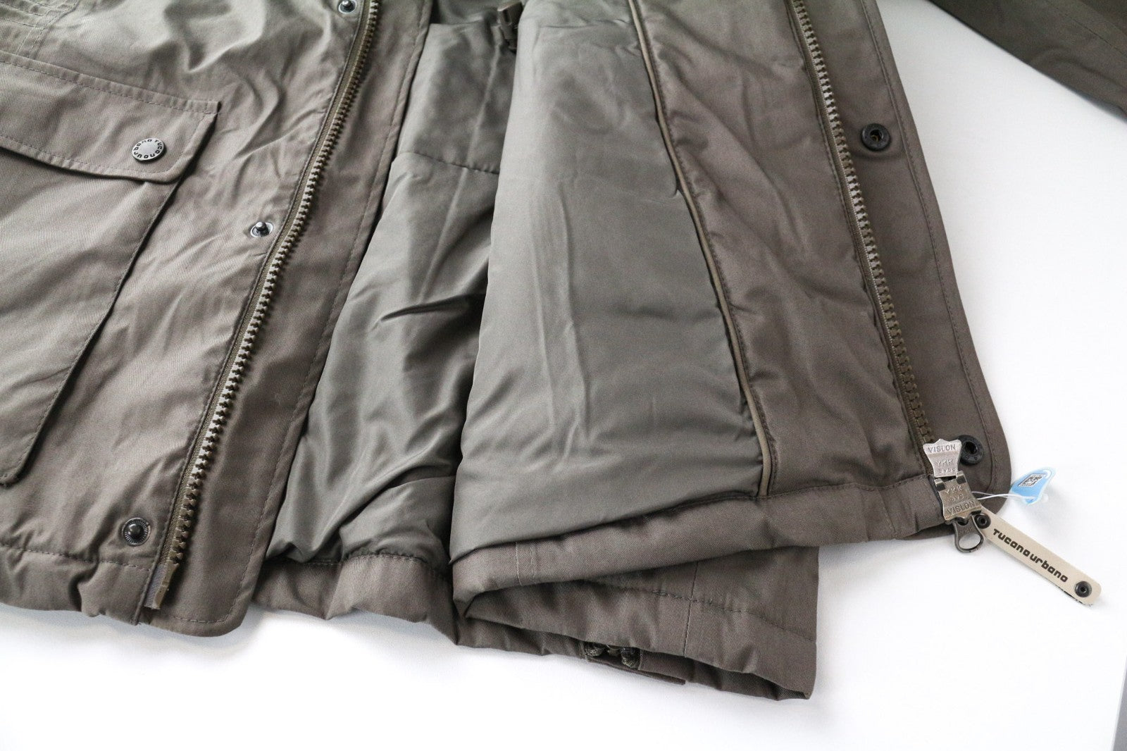 TUCANO URBANO Angus Men Jacket XL Brown Cotton Blend Waterproof Armour Pocket