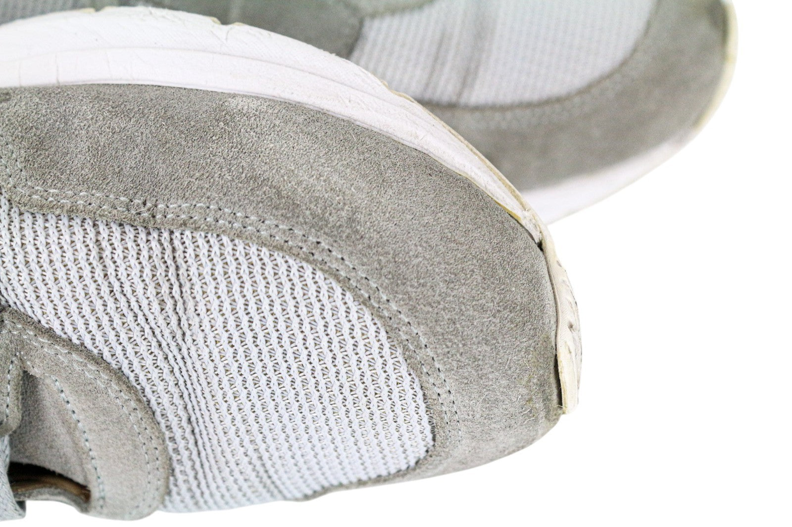 SUITSUPPLY Men Trainers EU42 Grey Textile Suede Low-Top Laced Casual Sneakers