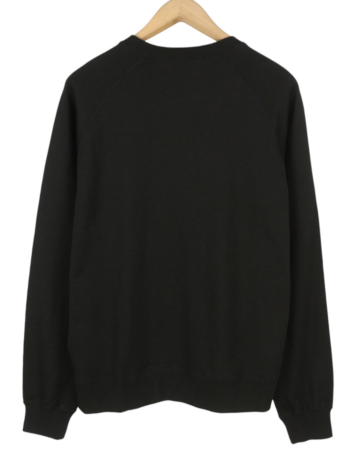 DIESEL S-Raglan-Waf Men Sweatshirt XL Black Crew Front Logo Pull On RRP175