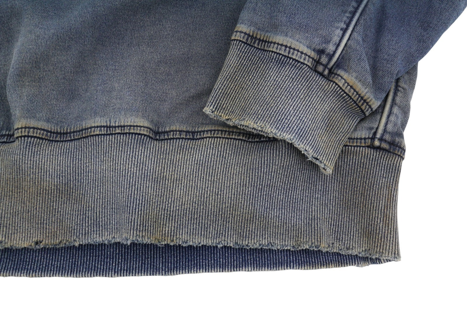 DIESEL D-Krib-Ne Men Sweatshirt L Blue Garment Dyed Loose Pull On RRP350