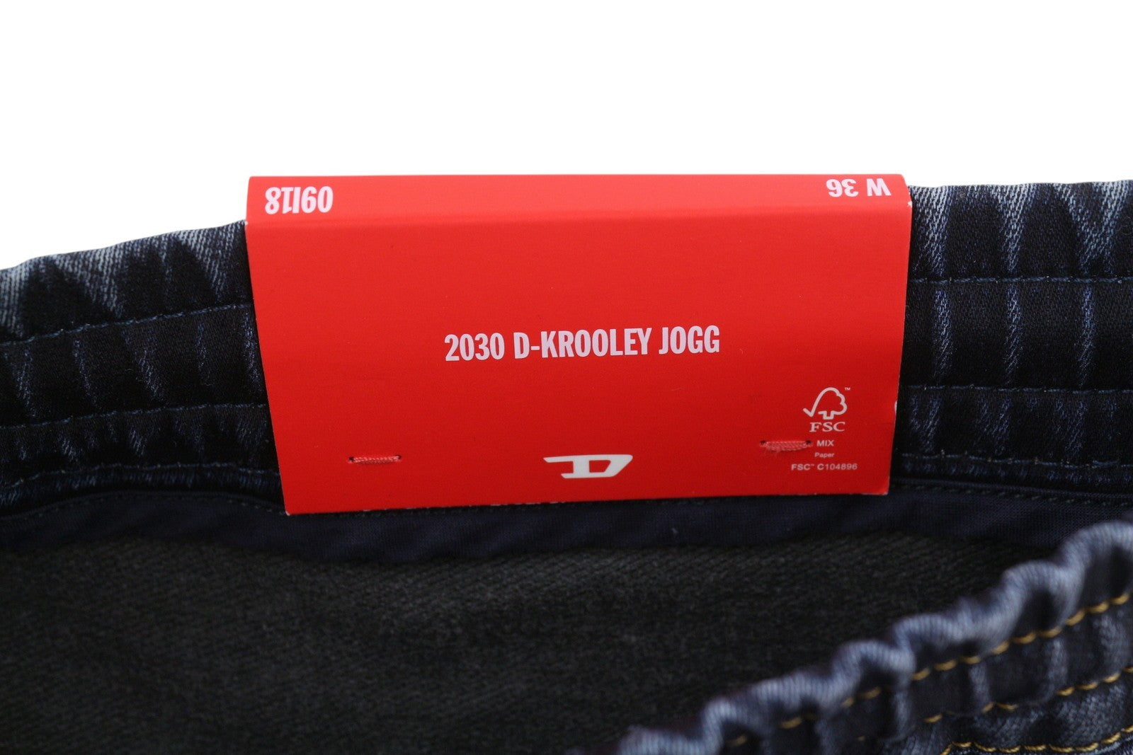DIESEL 2030 D-Krooley 09I18 Jogg Men Jeans W36 Blue Faded Distress RRP350