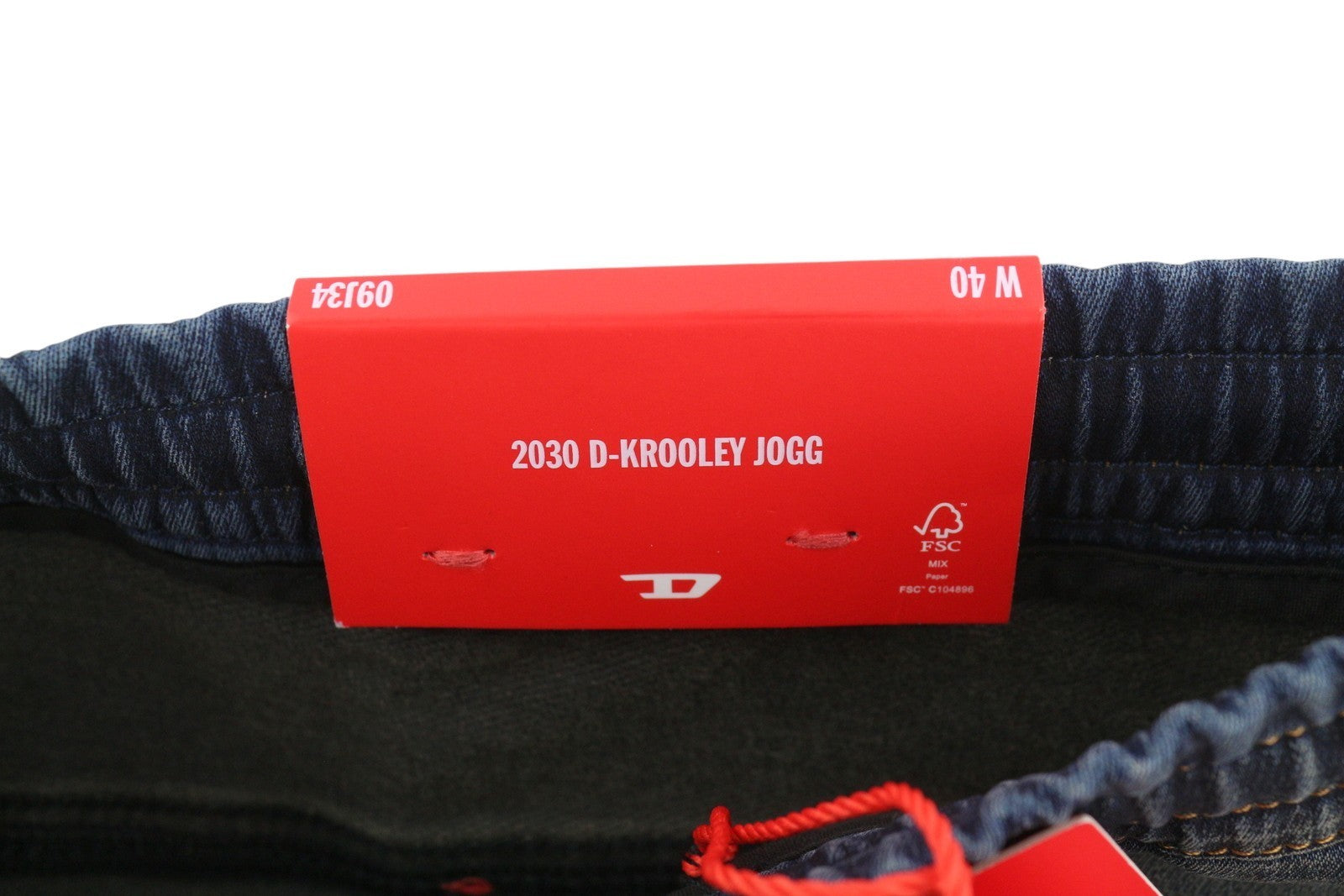 DIESEL 2030 D-Krooley 09J34 Jogg Men Jeans W40 Blue Faded Distress RRP295