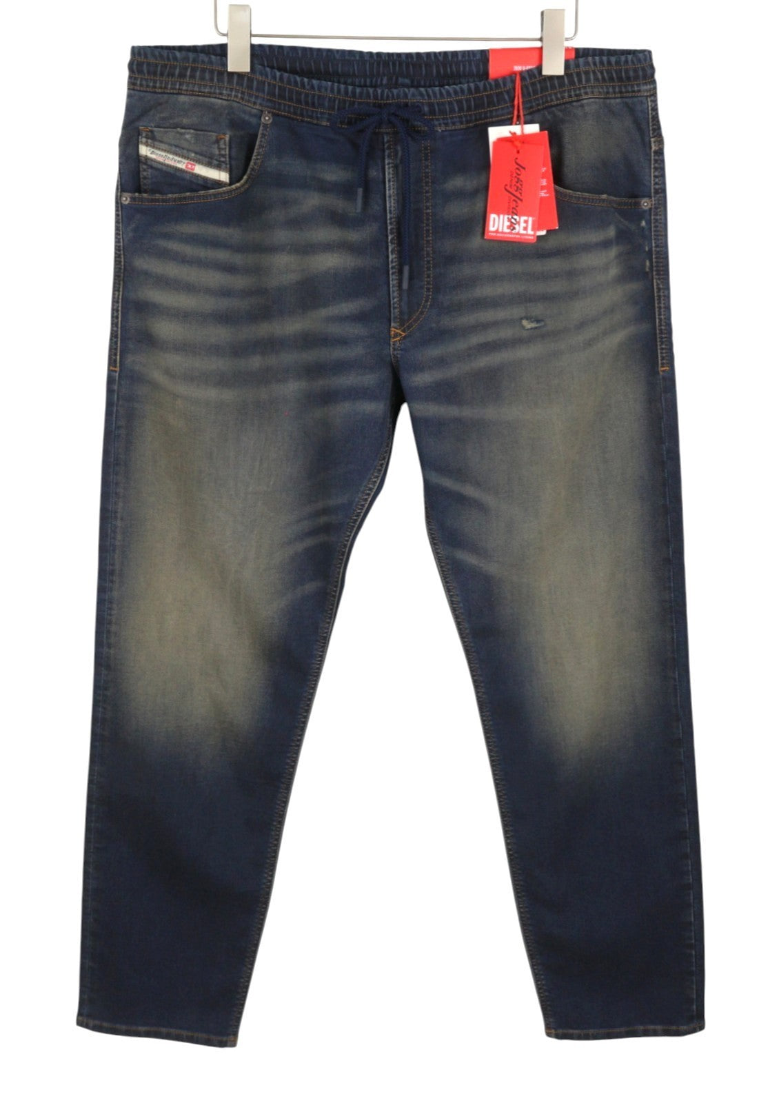 DIESEL 2030 D-Krooley 09J34 Jogg Men Jeans W40 Blue Faded Distress RRP295