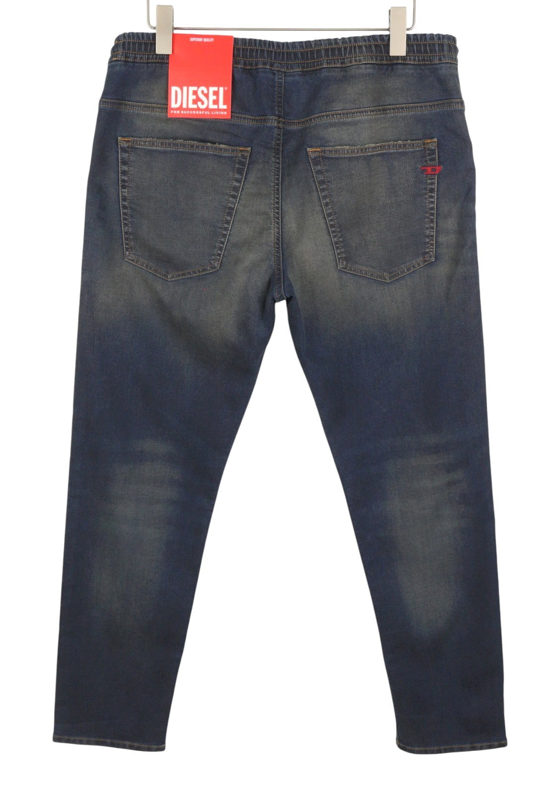 DIESEL 2030 D-Krooley 09J34 Jogg Men Jeans W36 Blue Faded Distress RRP295