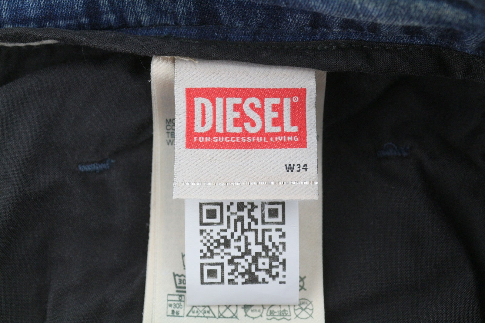 DIESEL 2032 D-Krooley-B 068PL Jogg Men Jeans W34 Blue Faded Distress RRP325