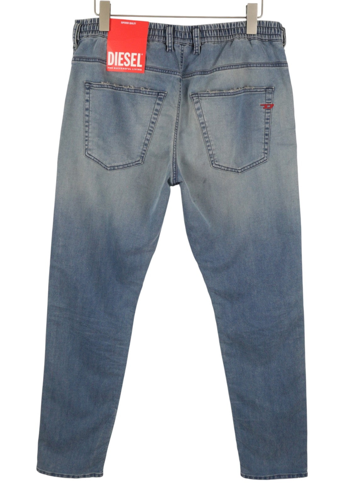 DIESEL 2032 D-Krooley-B 068PL Jogg Men Jeans W36 Blue Faded Distress RRP325