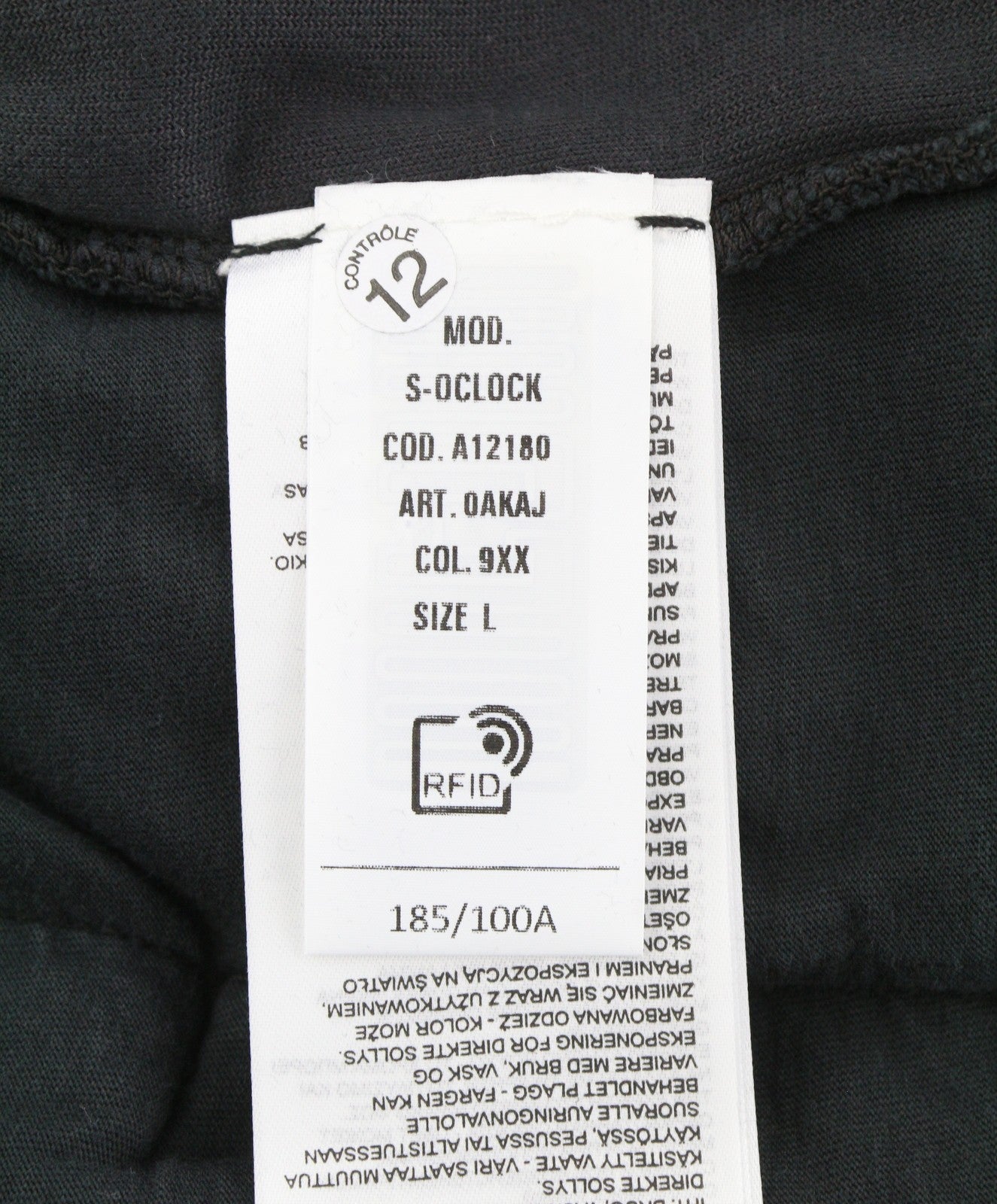 DIESEL S-Oclock Men Hoodie L Black Acid Wash Chenille Zip Up RRP325