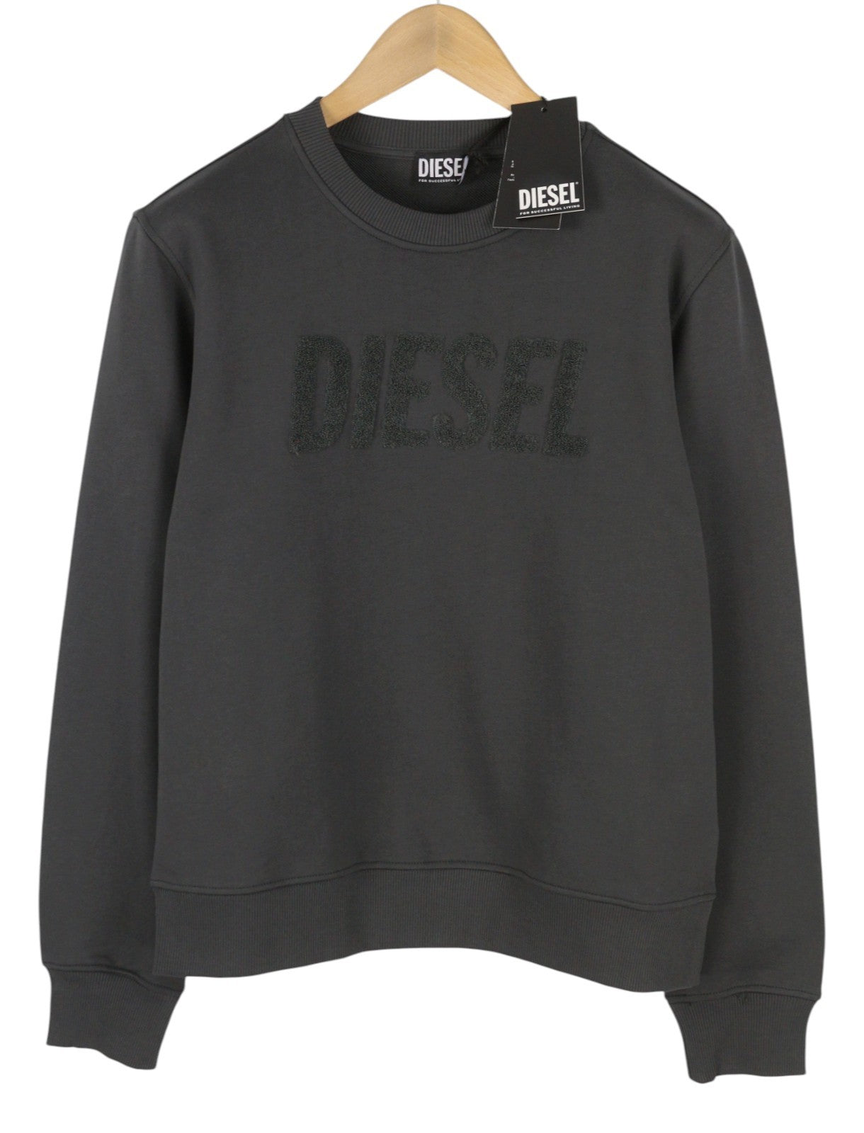 DIESEL Indigo-Out Men Hoodie M Dark Grey Crew Neck Pull On RRP175