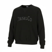 DIESEL S-Raglan-Waf Men Sweatshirt 2XL Black Crew Neck Front Logo Pull On RRP175