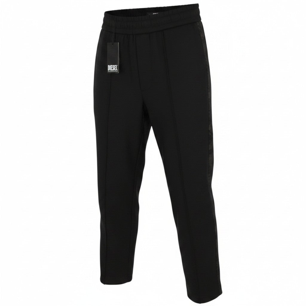 DIESEL Global-Out Men Trousers L Black Drawstring Waist Sweatpants RRP195