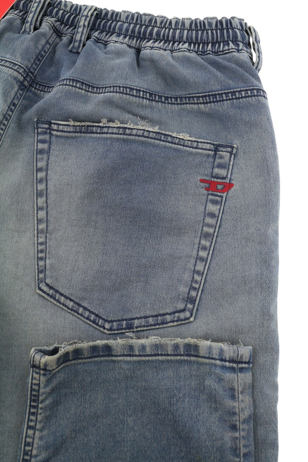 DIESEL 2032 D-Krooley-B 068PL Jogg Men Jeans W36 Blue Faded Distress RRP325
