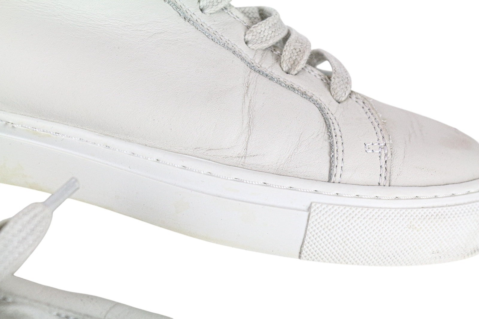 SUITSUPPLY Men Sneakers EU41 White Pure Calf Leather Trainers Classic Low-Top
