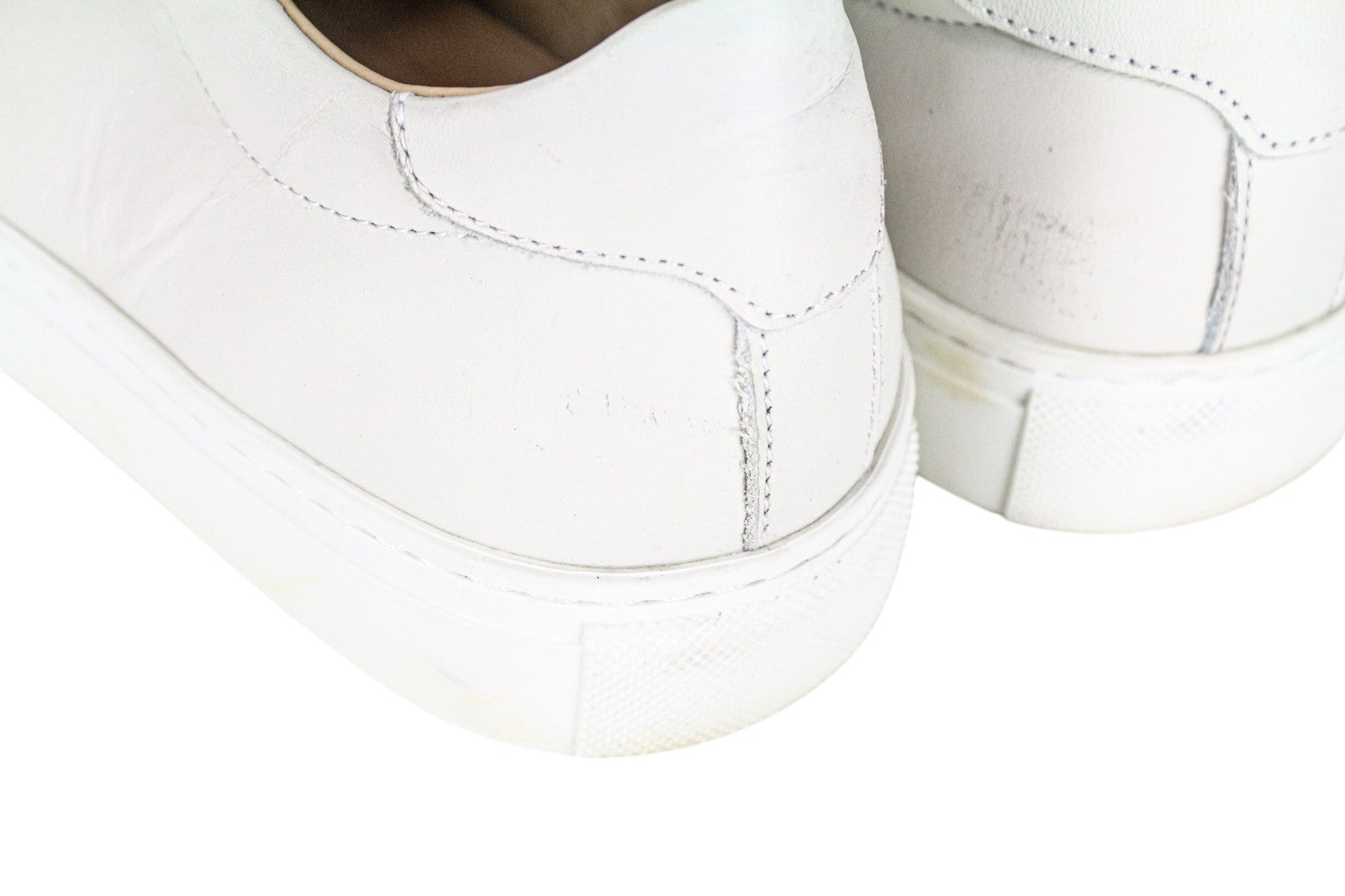 SUITSUPPLY Men Sneakers EU41 White Pure Calf Leather Trainers Classic Low-Top