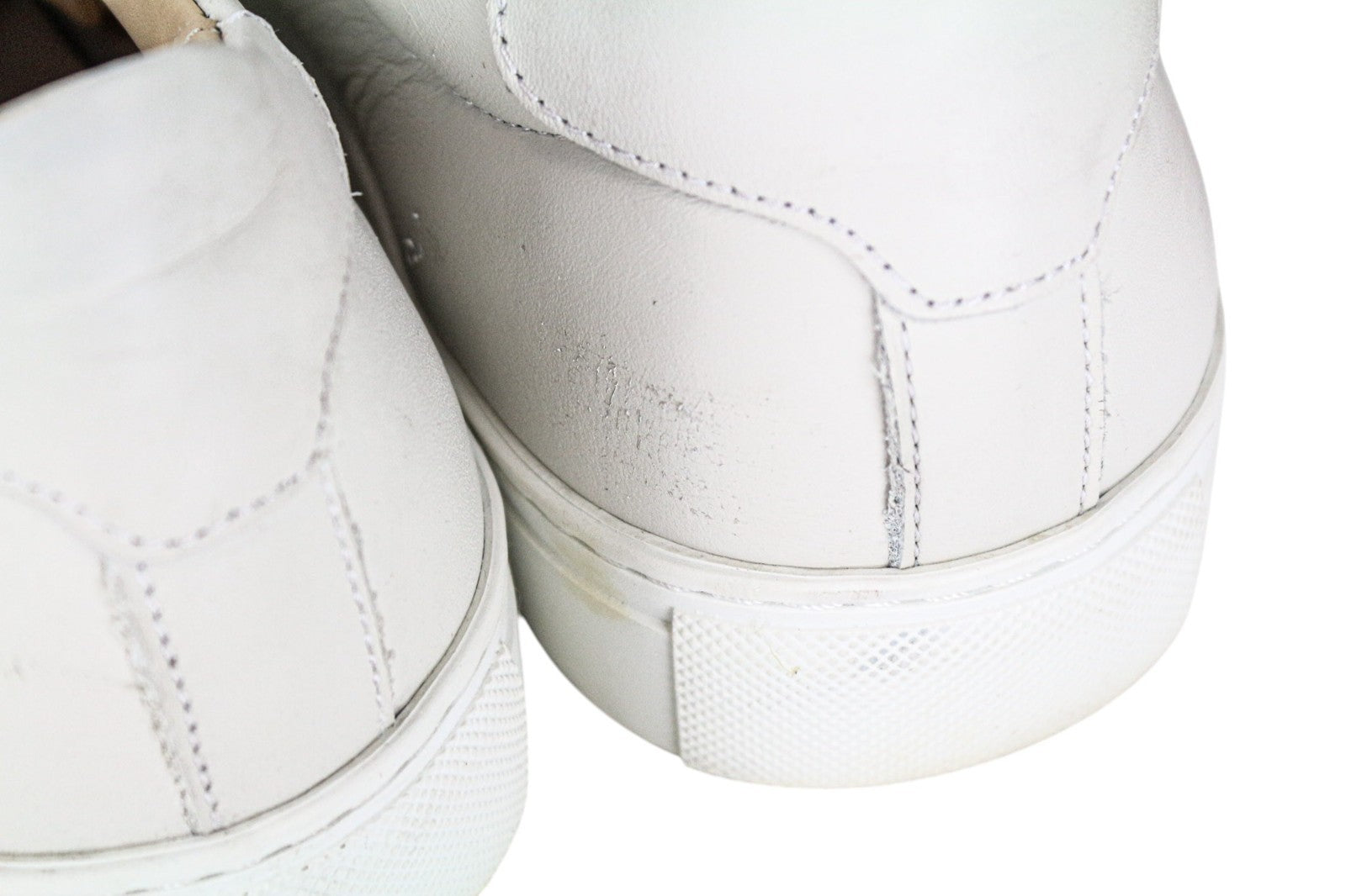 SUITSUPPLY Men Sneakers EU41 White Pure Calf Leather Trainers Classic Low-Top