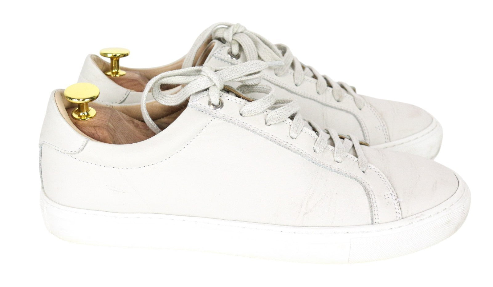 SUITSUPPLY Men Sneakers EU41 White Pure Calf Leather Trainers Classic Low-Top