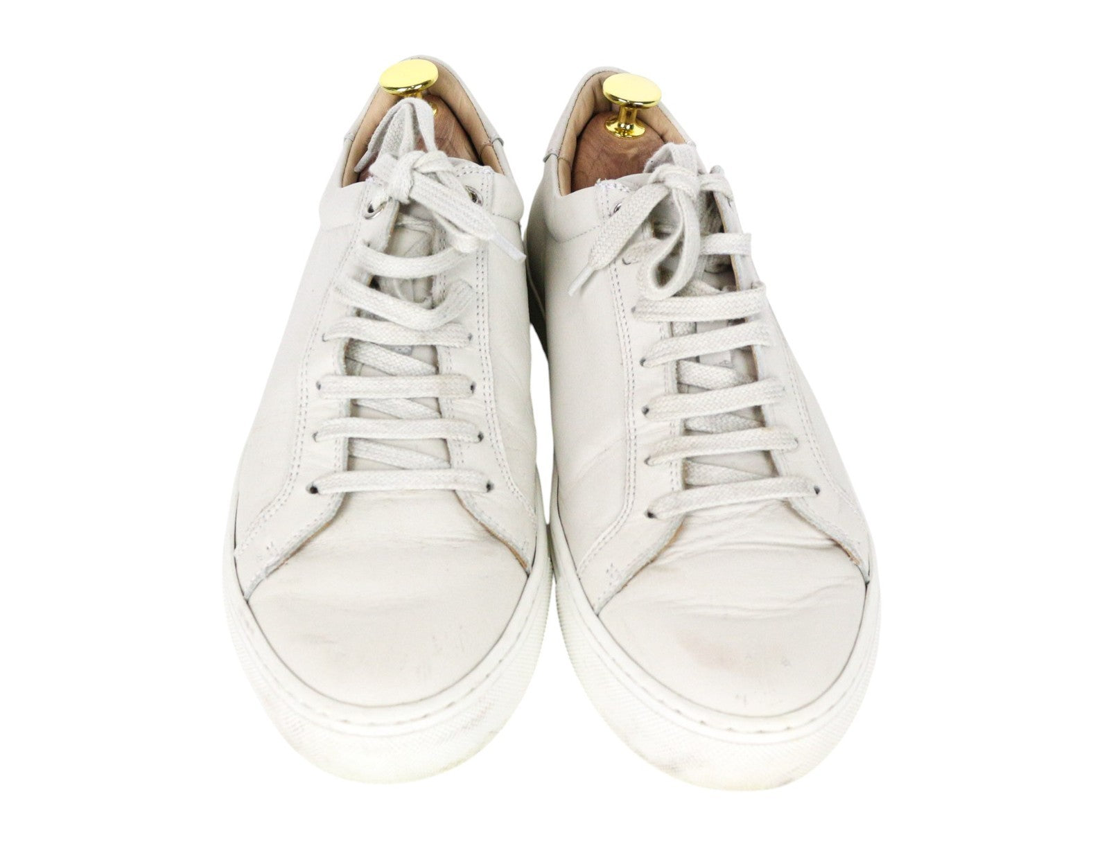 SUITSUPPLY Men Sneakers EU41 White Pure Calf Leather Trainers Classic Low-Top