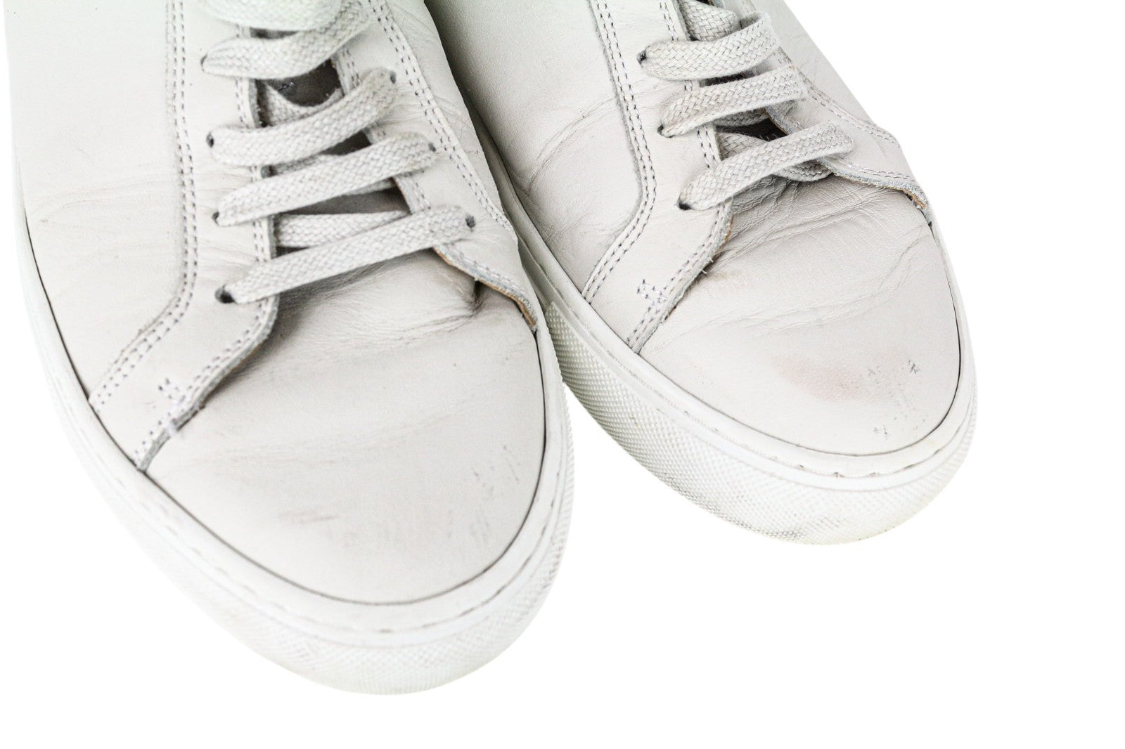 SUITSUPPLY Men Sneakers EU41 White Pure Calf Leather Trainers Classic Low-Top