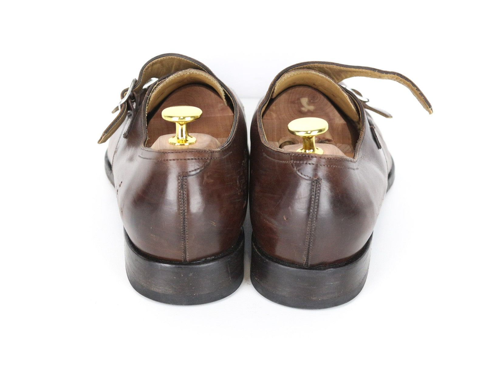 SUITSUPPLY Men Formal Shoes EU42 Brown Pure Calf Leather Monk Strap Classic