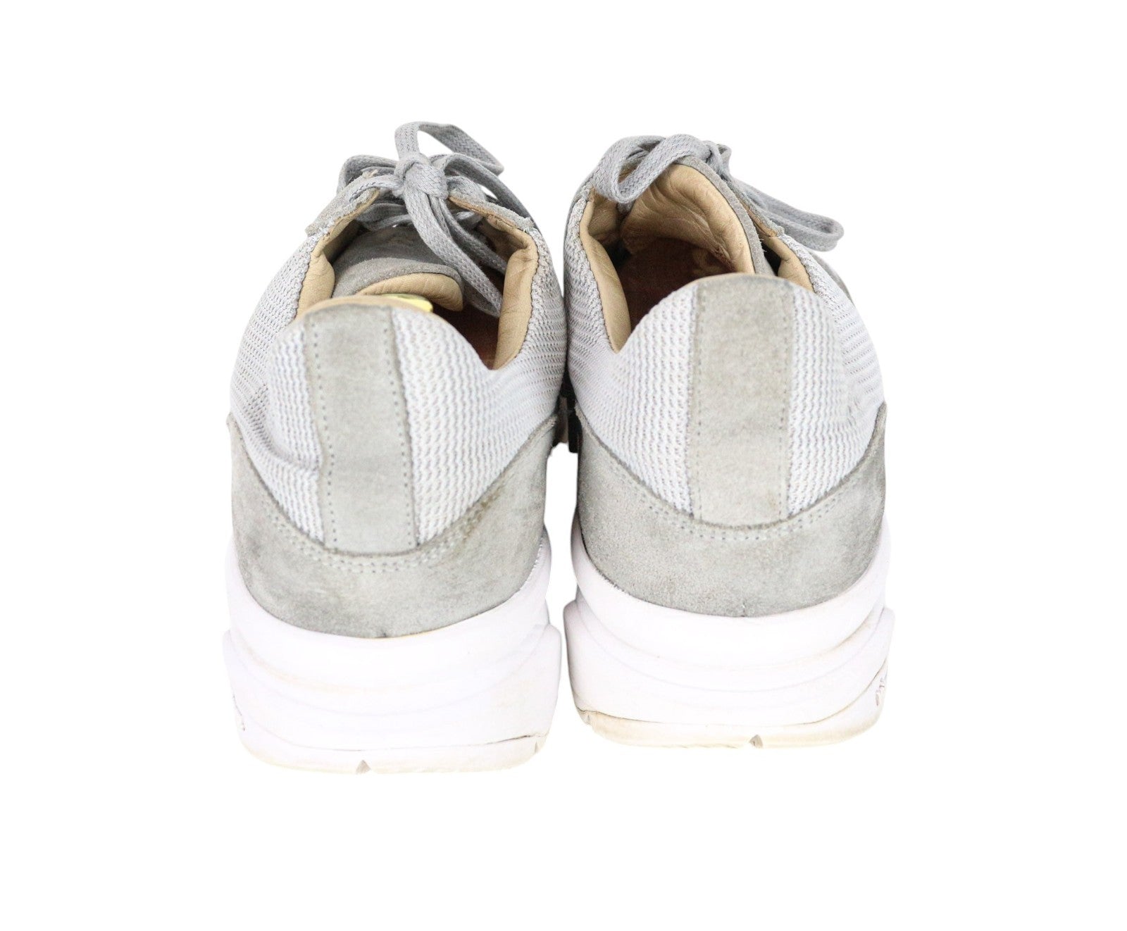 SUITSUPPLY Men Sneakers EU43 Grey Suede Leather Textile Vibram Sole Low-Top