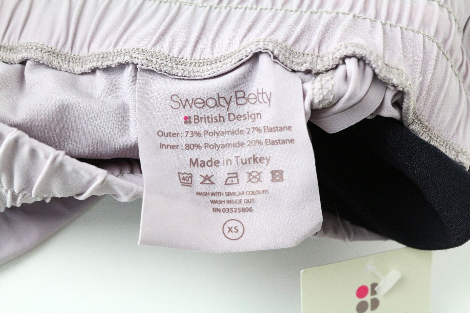 SWEATY BETTY Aerial 2in1 Women Shorts XS Purple Stretch Dance Layered Gym