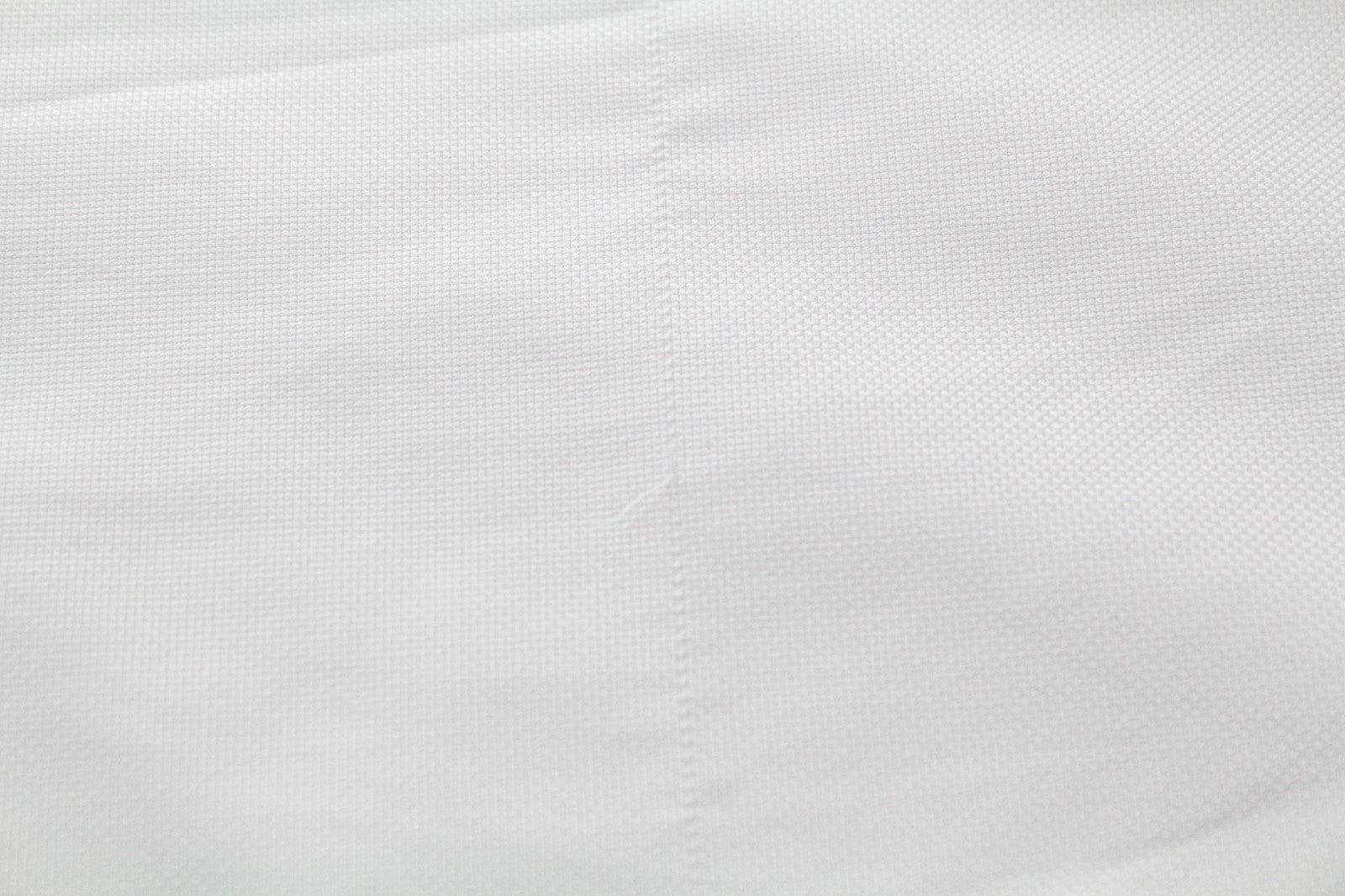 SUITSUPPLY Men Shirt 50/19 3/4 White Pure Cotton Long Sleeved Button-Up Twill