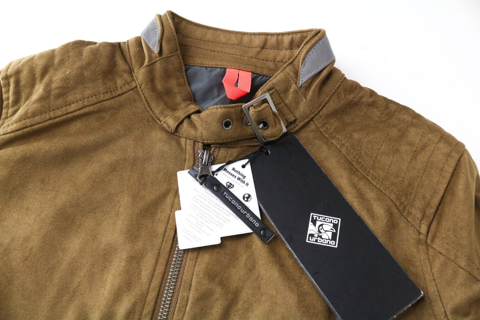 TUCANO URBANO Posiscion Women Jacket S Brown Faux Suede Water-Repellent Moto