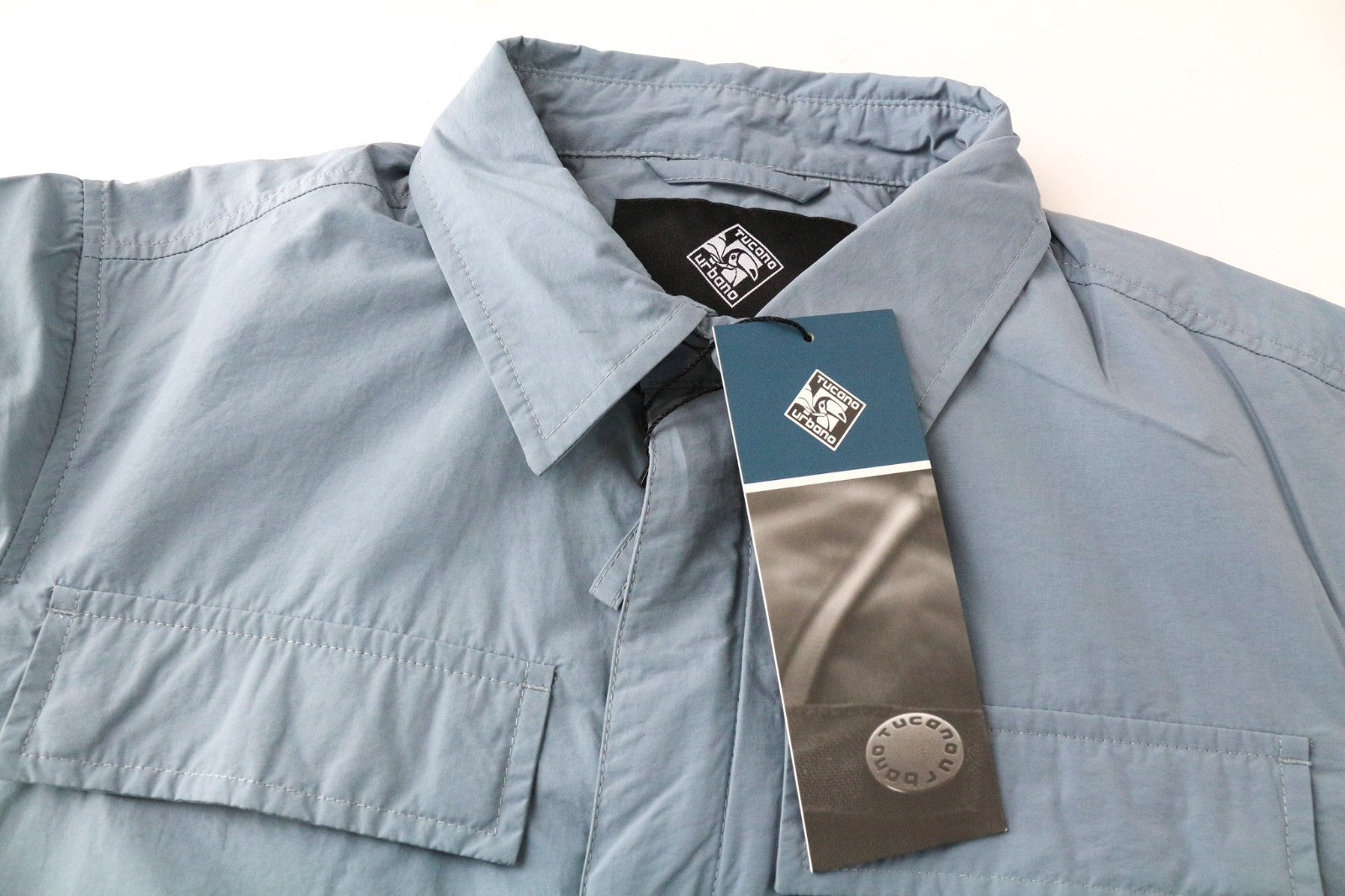 TUCANO URBANO Albertina Women Jacket XL Grey Blue Cotton Blend Windbreaker