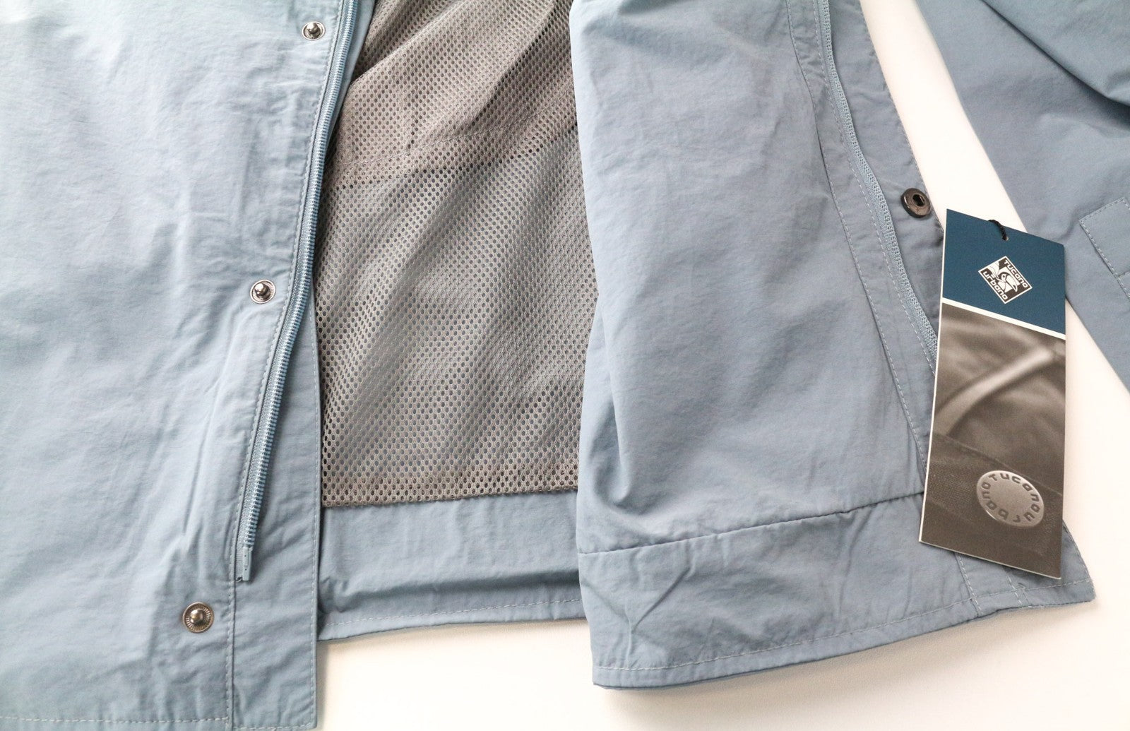TUCANO URBANO Albertina Women Jacket XL Grey Blue Cotton Blend Windbreaker