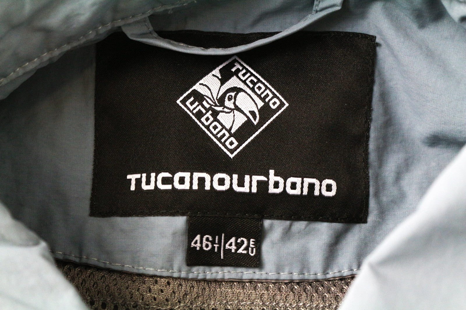 TUCANO URBANO Albertina Women Jacket XL Grey Blue Cotton Blend Windbreaker