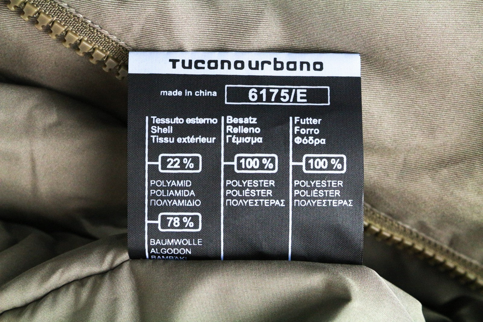 TUCANO URBANO Angus Men Jacket M Brown Cotton Blend Armour Pockets Moto Hooded